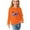 Orange, variant on Zwiiyzr Toddler Baby Girl Long Sleeve Sweatshirt Tops Basic Solid Color Sweater Shirts Kid Fall Clothes 3-14 Years Gray