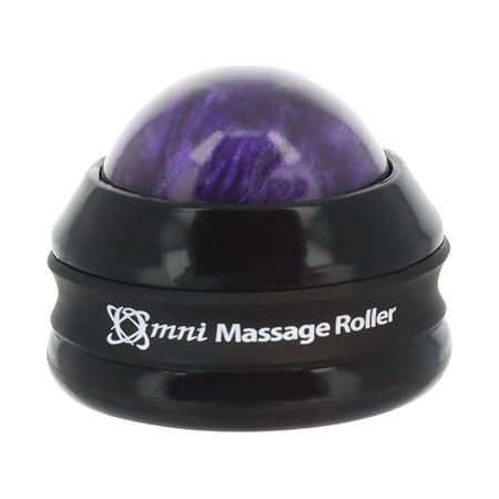 Core Products Mini Omni Massage Ball Manual Roller Massager for Self Massage Therapy Tool, White Cap - Purple