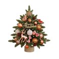 thumbnail image 2 of Flocking Beads Mini Christmas Tree Ornament, Desktop Small Tree with Sturdy Base, Red Coffee Rose Gold Color Options, for Table Decor and Indoor Holiday Setup, 2 of 6