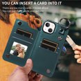 thumbnail image 4 of iPhone 13 Case ,Card Slots Leather Wrist Strap Phone Cover for iPhone 13, 4 of 5