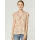 thumbnail image 2 of blusa de gasa con mangas casquillo ligera con volantes para mujer Albaricoque XL, 2 of 6