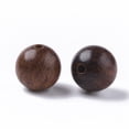 thumbnail image 2 of Natural Wood Beads Waxed Wooden Beads Undyed Round Coconut Brown 8mm Hole: 1.5mm about 1643pcs/500g, 2 of 2