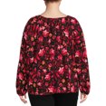 thumbnail image 3 of Terra & Sky Women’s Plus Size Peasant Top with Long Sleeves, 3 of 5
