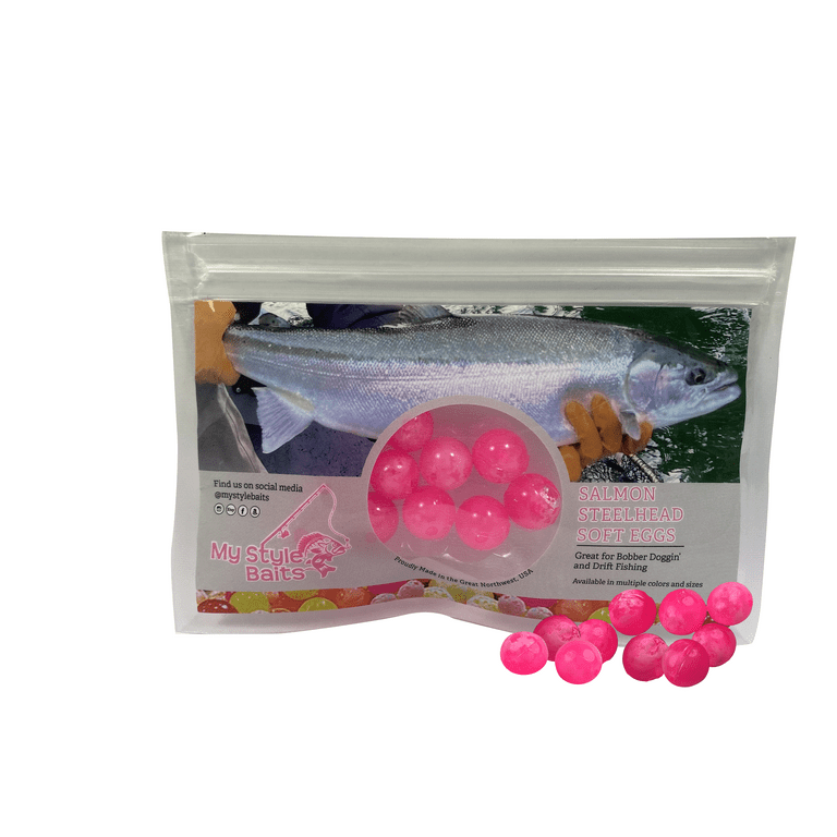 Fishing Beads Artificial Round Float Fishing Eggs for Steelhead Salmon  Trout New Magenta Hybrid 14mm 10pcs 