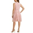 thumbnail image 3 of INSPIRE CHIC Women's Dress Summer Floral A-Line Knee Length Sleeveless Pleated Midi Dress XL Light Pink, 3 of 5
