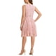 thumbnail image 3 of Vestido de verano floral A-Line sin mangas hasta la rodilla con pliegues para mujer XL color rosa claro, 3 of 5