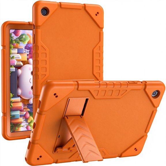 Meifei Shockproof Case for Samsung Galaxy Tab A11 Plus/A9 Plus 11 inch, Anti-Slip Grip & Kickstand, Orange