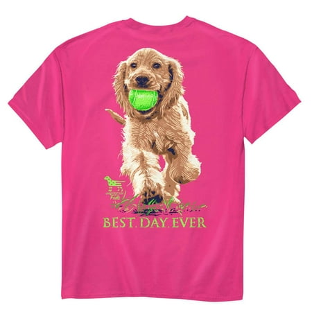 American Fido Dogs Best Day Ever Cute Puppy T-Shirt Tee Men (American Best Puppies Reviews)