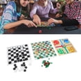 thumbnail image 1 of Damas 4 En 1 Juego De Juegos De Mesa Patrón Claro Damas Internacionales Portátiles Plegables Ajedrez Volador Para Niños, 1 of 7