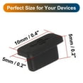 thumbnail image 4 of Phone Rubber Female Port Anti Dust Cover Cap Protector Black 11mm Long 20pcs for USB Type C, 4 of 7