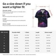 thumbnail image 5 of Xecao Galactic Wolf Stare Men's Casual Short-sleeved Shirt, a button-up collared shirt with a pocket-Large, 5 of 5