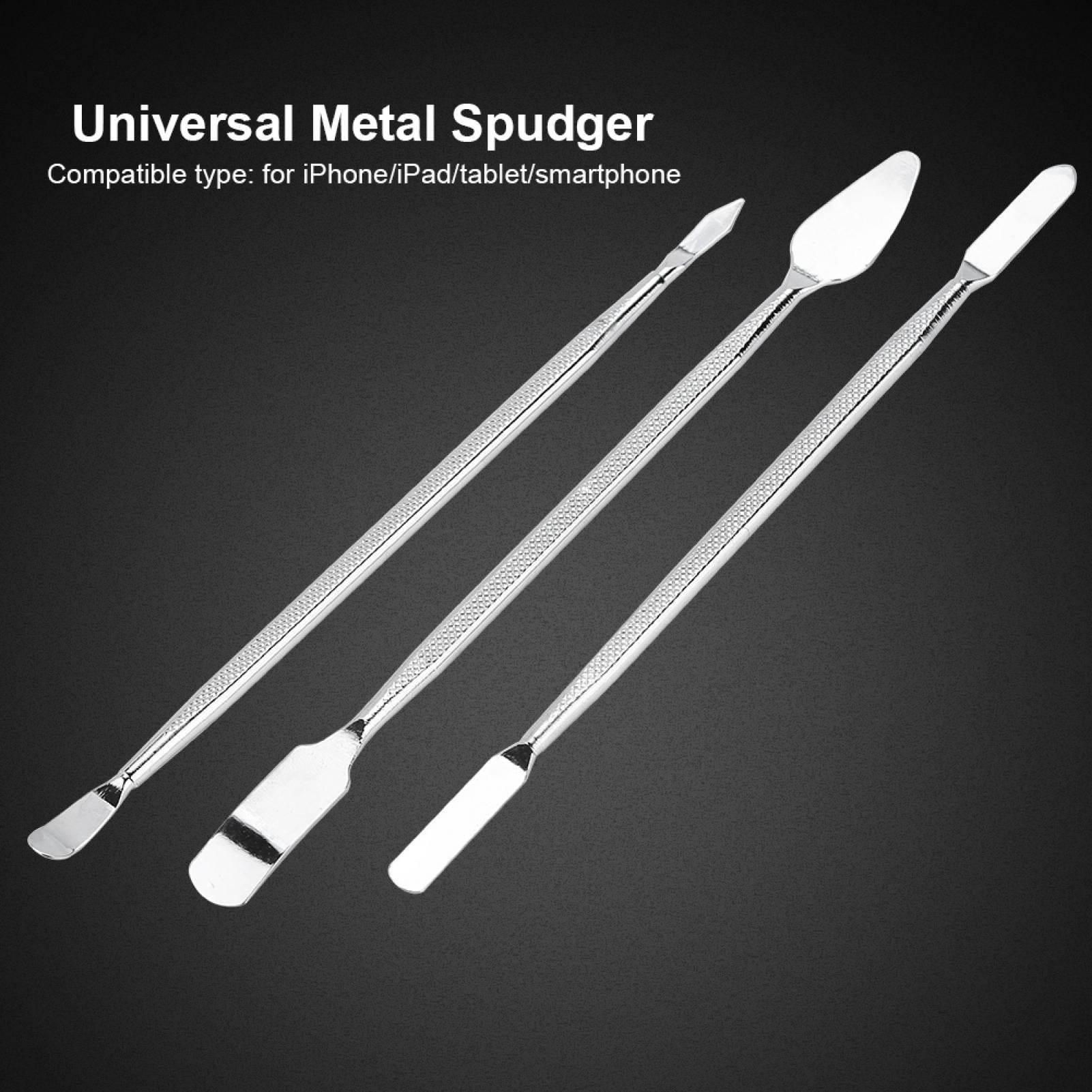 Universal Metal Spudger Pry Tool Set 3-Piece Professional Electronics Opening Repair Kit for iPhone iPad Tablet Smartphone Heavy Duty Tools (6.5-6.9 inches / 16.4-17.5 cm)