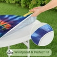 thumbnail image 5 of Colorful Tie Dye Pattern Round Fitted Tablecloth with Elastic Edge,Dining Table Cover Waterproof,Outdoor Round Tablecloth for Camping,Dining,Indoor and Outdoor, 5 of 7