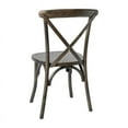 thumbnail image 3 of Bistro Style Cross Back Early American Wood Stackable Dining Chair - X Back Banquet Dining Chair, 3 of 7