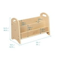 thumbnail image 2 of ECR4Kids 2-Shelf Tabletop Book Display with Handles, 24in, Beginner Bookshelf, Natural, 2 of 9