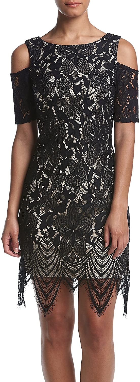 jessica howard scalloped lace shift dress