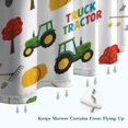 thumbnail image 6 of Cartoon Tractors Hay Bales White Pattern Shower Curtain 84"x72" ,Bathroom Decorative Shower Curtains Set with 12 Hooks,Modern Waterproof Washable Shower Curtain, 6 of 6