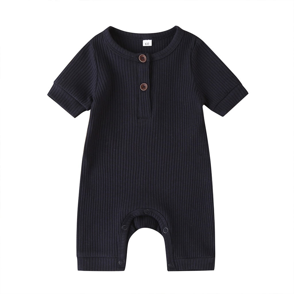 baby boy ribbed romper