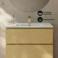 thumbnail image 4 of Liberte 30" Freestanding Bathroom Vanity in Natural Oak with Sink Top, 4 of 10
