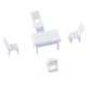 thumbnail image 5 of 2X 1/75 OO escala miniaturas muebles silla mesa modelo DIY arena mesa escena 2 piezas, 5 of 8