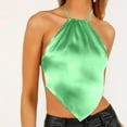 thumbnail image 2 of Edvintorg Halter Top for Women Fashion Casual Solid Sexy Sleeveless Hanging Neck Solid Color Bellyband Base Shirt Party Clubwear Tops, 2 of 5