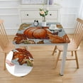 thumbnail image 2 of HAOXIT Rectangle Tablecloth, Fall Thanksgiving Pumpkin Waterproof Wrinkle Resistant Dinning Table Cloth Cover for Outdoor and Indoor 46*46, 2 of 7