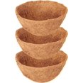 thumbnail image 1 of Nvzi Repuesto de 3 forros de coco para cestas colgantes de 8 pulgadas, 100 % naturales, redondos, de fibra de coco, para flores y verduras., 1 of 4