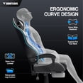 thumbnail image 3 of Lointain Pink Gaming Chair with Footrest, Ergonomic Gamer Chair for Adults, Reclining Office Chair, High Back Compute Chair with Massage, Racing Game Chairs, 3 of 9