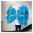 thumbnail image 6 of Big Ostrich Feathers Fan 13Bone 100CM 130CM Hands Held Folding Fan For Party Carnival Dance Performance Decoration, 6 of 6