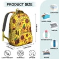 thumbnail image 5 of Sunflower Backpack for School,Cute School Bag,Schoolbag with Adjustable Shoulder Straps & Padded Back,16.9 Inch, 5 of 5
