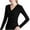 Black, variant on Womens Trendy Cross V-Neck Comfy Blouses Women's V-neck Long Sleeved T-shirt Women's Top Base Shirt