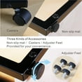 thumbnail image 5 of JJS Side End C Table for Sofa, Living Room Couch Table Snack Table That Slide Under for Small Spaces, Walnut/Black, 5 of 7