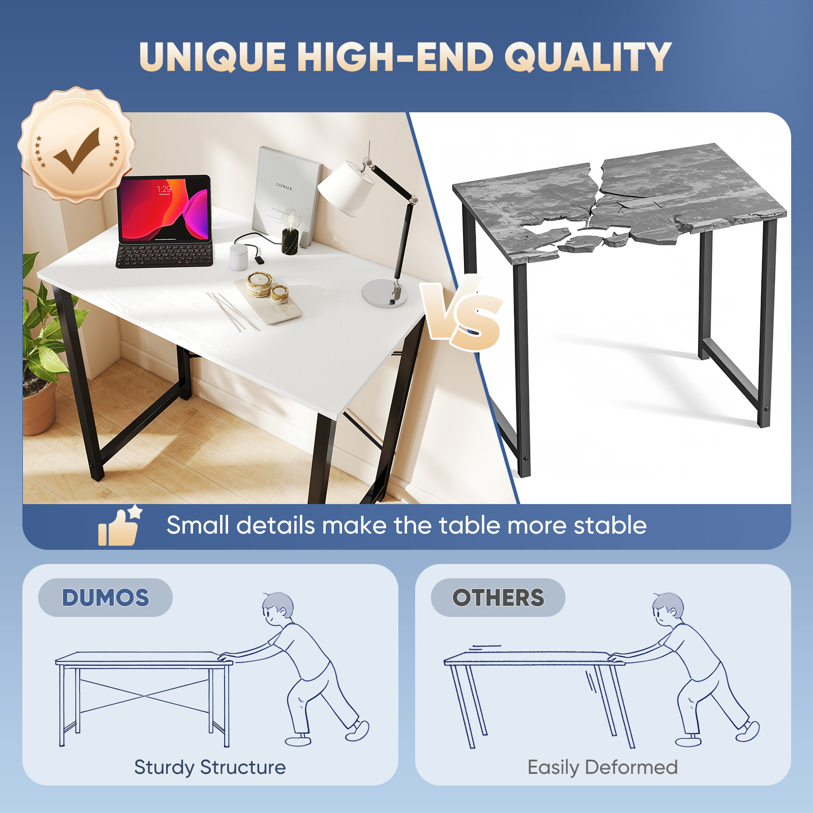 edx 31-Inch Computer Desk, Industrial Modern Writing Desk photo 7