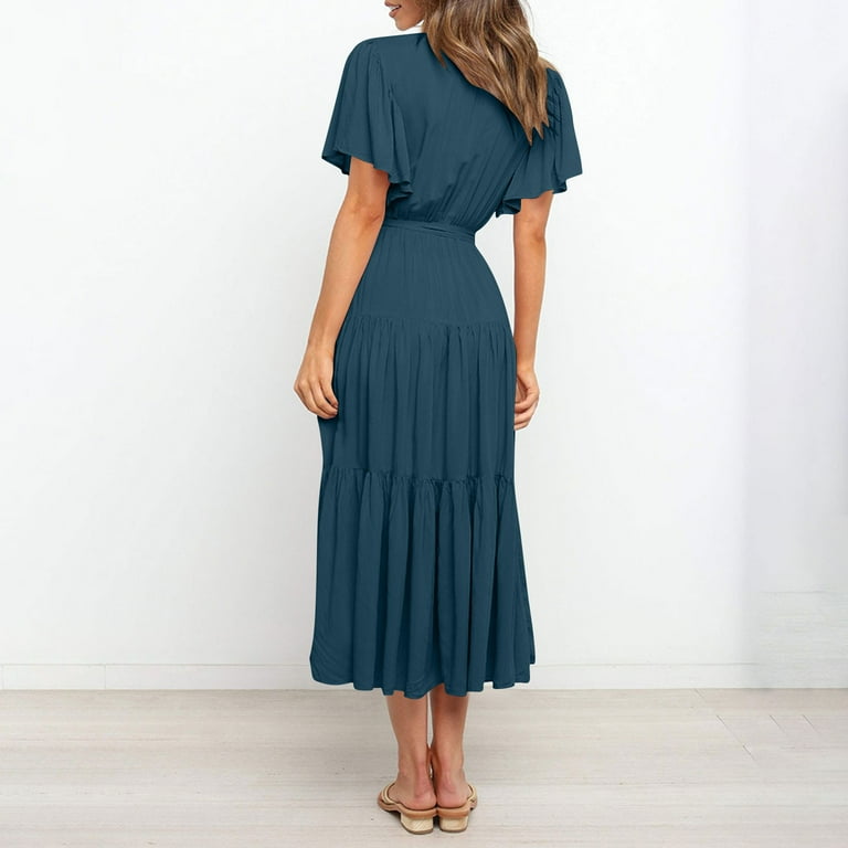 Njagoc3 Modern Womens Sleeveless A-Line Summer Dress with Flared Skirt and  Minimalist Style - Walmart.com