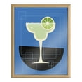 thumbnail image 2 of Kate and Laurel Blake Margarita Framed Printed Glass Wall Art by Amber Leaders Designs, 16x20 Natural, Modern Colorful Drink Art for Wall Decor, 2 of 6