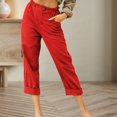 thumbnail image 1 of Pantalon Décontracté en Lin de Coton Respirant pour Femmes (Noir S), 1 of 9