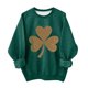 thumbnail image 2 of Blusas y camisas de manga larga con cuello redondo para niños Estampado del Día de San Patricio Estampados de manga larga Casual Suelto Forro polar para mayor calidez Sudadera con capucha de manga lar, 2 of 5