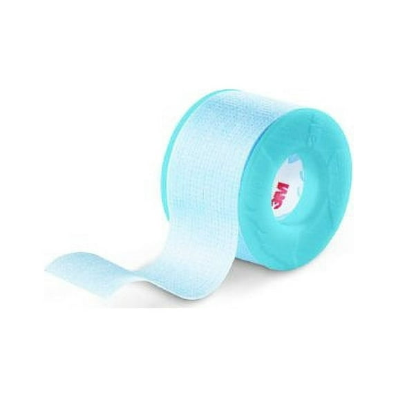 3M Medical Tape Skin Friendly Silicone 1 Inch X 1-1/2 Yard Blue First Aid Tape with Roll