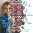 thumbnail image 3 of Blackout Kids Curtains,Pink Boho Tribal Diamonds and Triangles Pattern Childrens Insulated Curtains Set Of 2,Bedroom Essentials,Toddler Room Decor 42x54in(106x137cm), 3 of 5