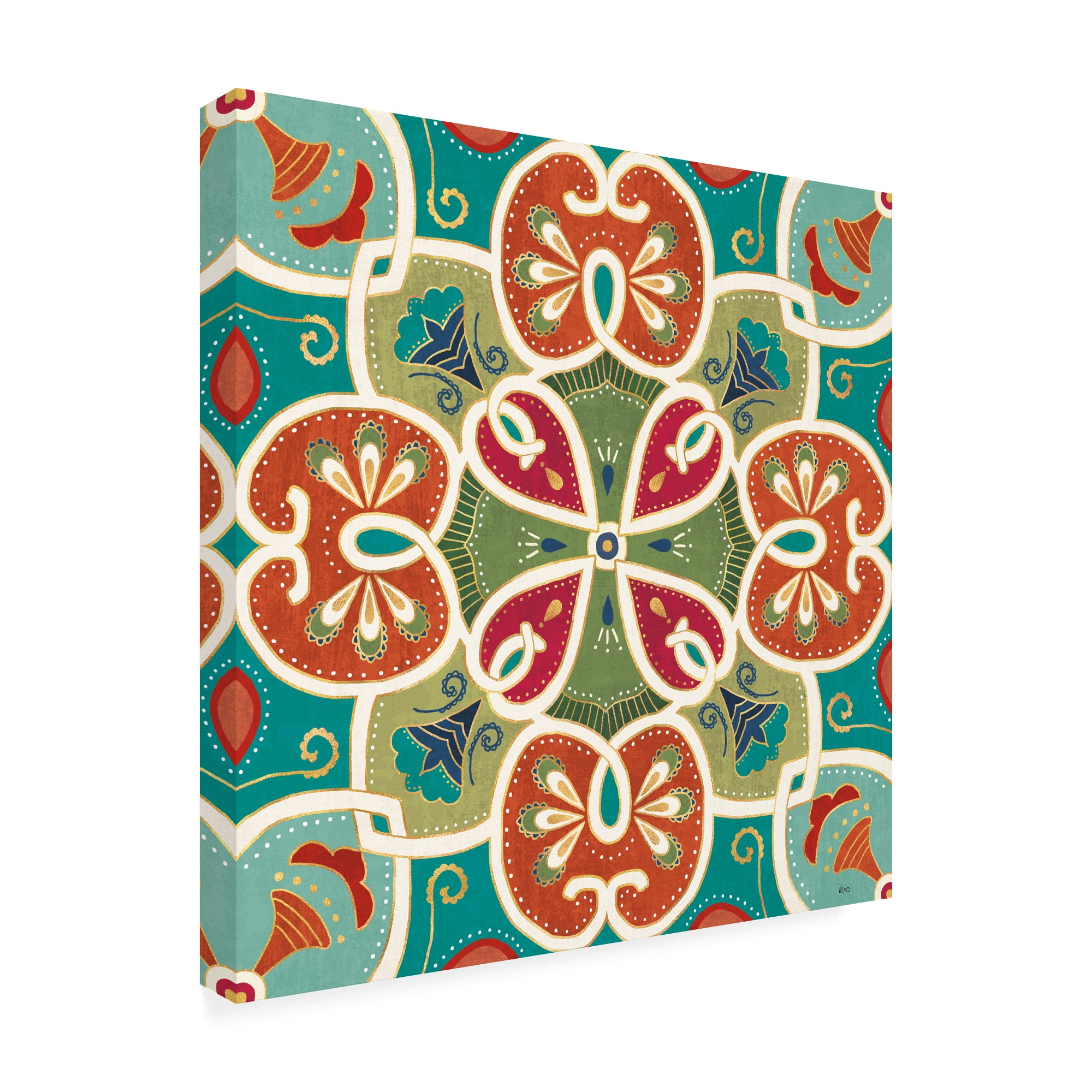 Trademark Fine Art 'Folk Floral 6' Canvas Art by Veronique Charron