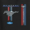 thumbnail image 2 of Wild Bobby, Ford Mustang Classic Pony USA Logo Emblem, Cars and Trucks, Front and Back Unisex Crewneck Graphic Sweatshirt, Black, Small, 2 of 4