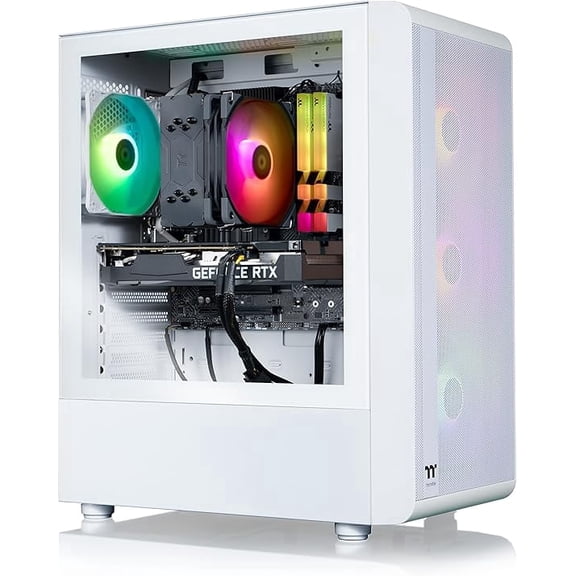 Thermaltake LCGS Quartz i350 R4 Gaming Desktop (Intel Core i5-14400F, 3600Mhz 16GB RGB Memory, NVIDIA GeForce RTX 3050, 1TB NVMe M.2) S2QT-B66R-350-LCS