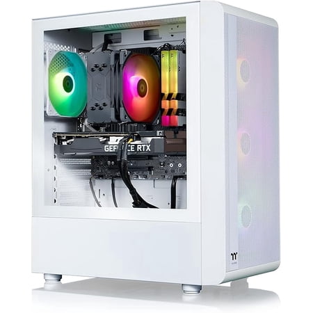 Thermaltake LCGS Quartz i350 R4 Gaming Desktop (Intel Core i5-14400F, 3600Mhz 16GB RGB Memory, NVIDIA GeForce RTX 3050, 1TB NVMe M.2) S2QT-B66R-350-LCS