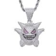 thumbnail image 2 of FDLK Hip Hop Mask Gengar Necklace New Cartoon Little Elf Pendant Copper Chain Necklace Men's Gift, 2 of 2