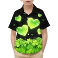 thumbnail image 4 of hengsof Children's Fashion Shirts Novelty Prints Fun Short Sleeve Lapel Button Down Shirts Casual Shirts Children's Hawaiian Style Party Shirts with Pockets, 4 of 4