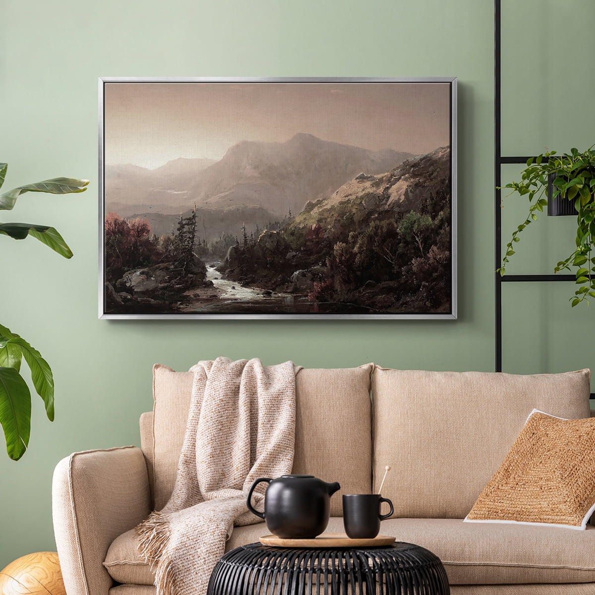 Vintage Landscape-CCCXXI By Wexford Home Framed in Silver Wood Gallery Wrapped Canvas 27 in. x 41 in.