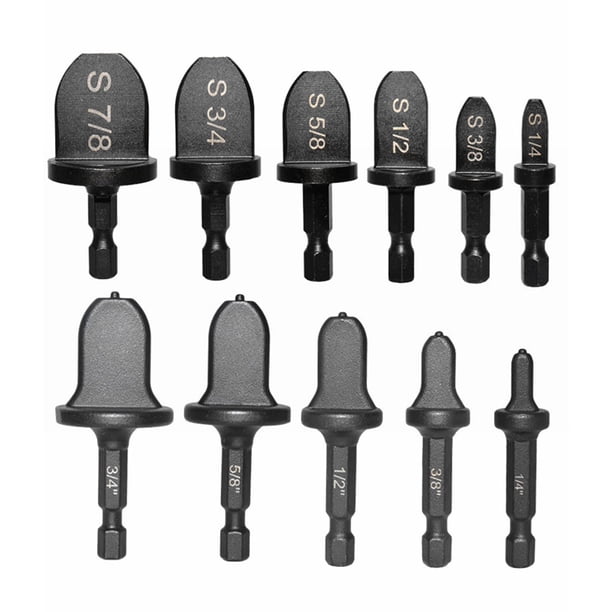 Btafrte Juego Reparación HVAC Expansor Tubo Cobre para Aire Acondicionado Vástago Hexagonal 1/4 Pulgadas 11 Uds.