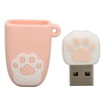 thumbnail image 1 of Cartoon Cat Paw Shaped USB2.0 Flash Drive - Portable and Vibration Resistant - Pink, 64GB, 1 of 10