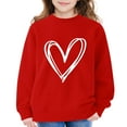 thumbnail image 5 of YunPes Girls Heart Graphic Sweatshirts Casual Oversized Fleece Pullover Tops Kids Fall Winter Long Sleeve School Cute Y2k Outfits, 5 of 7