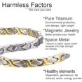 thumbnail image 2 of 38 Elegante pulsera magnética de titanio para mujer con funciones magnéticas y de germanio con herramienta de extracción de eslabones gratuita, regalo de Navidad, 2 of 5